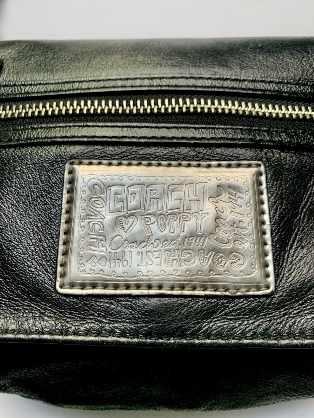 Coach Poppy Leather Purse Small Graffiti Embossed Animal Print - Picture 3 of 14